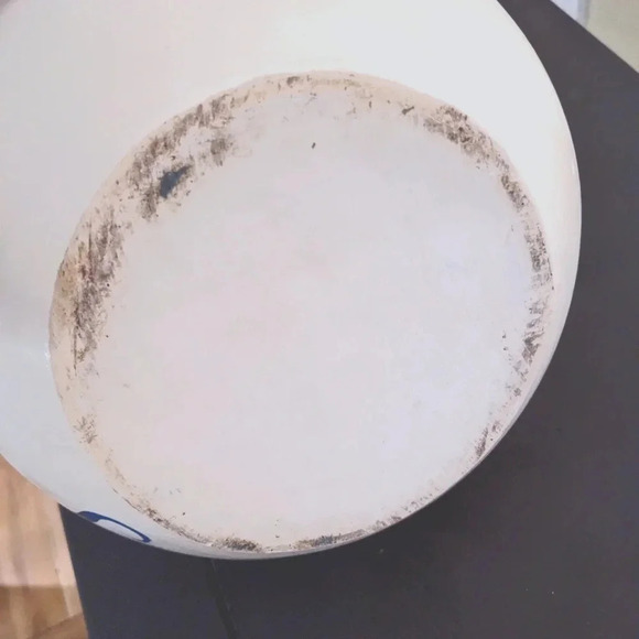 VTG Pottery Popcorn Bowl Blue Spongeware That's All Folks stoneware bowl - Picture 5 of 5